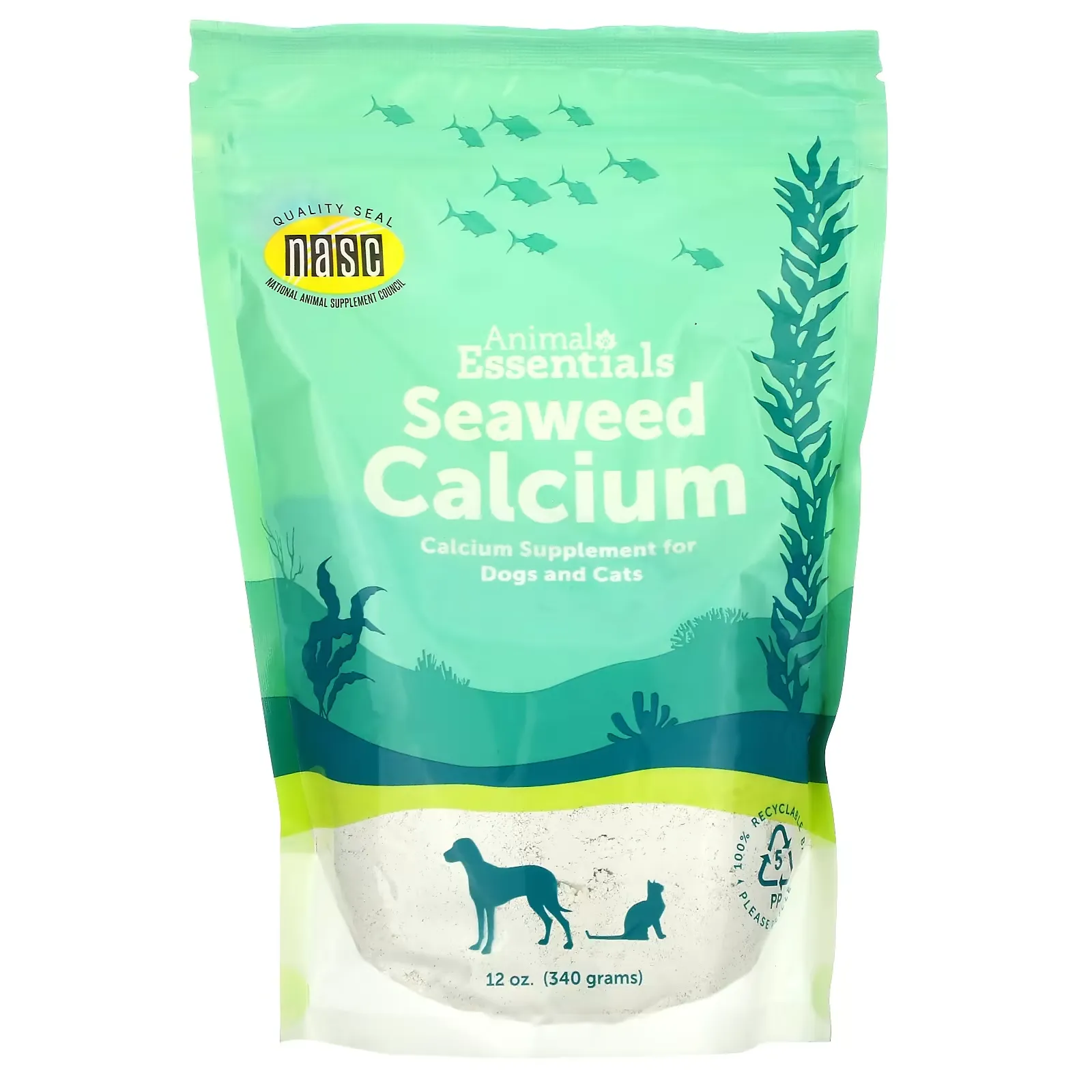 Seaweed Calcium, For Dogs + Cats, 12 oz (340 g)