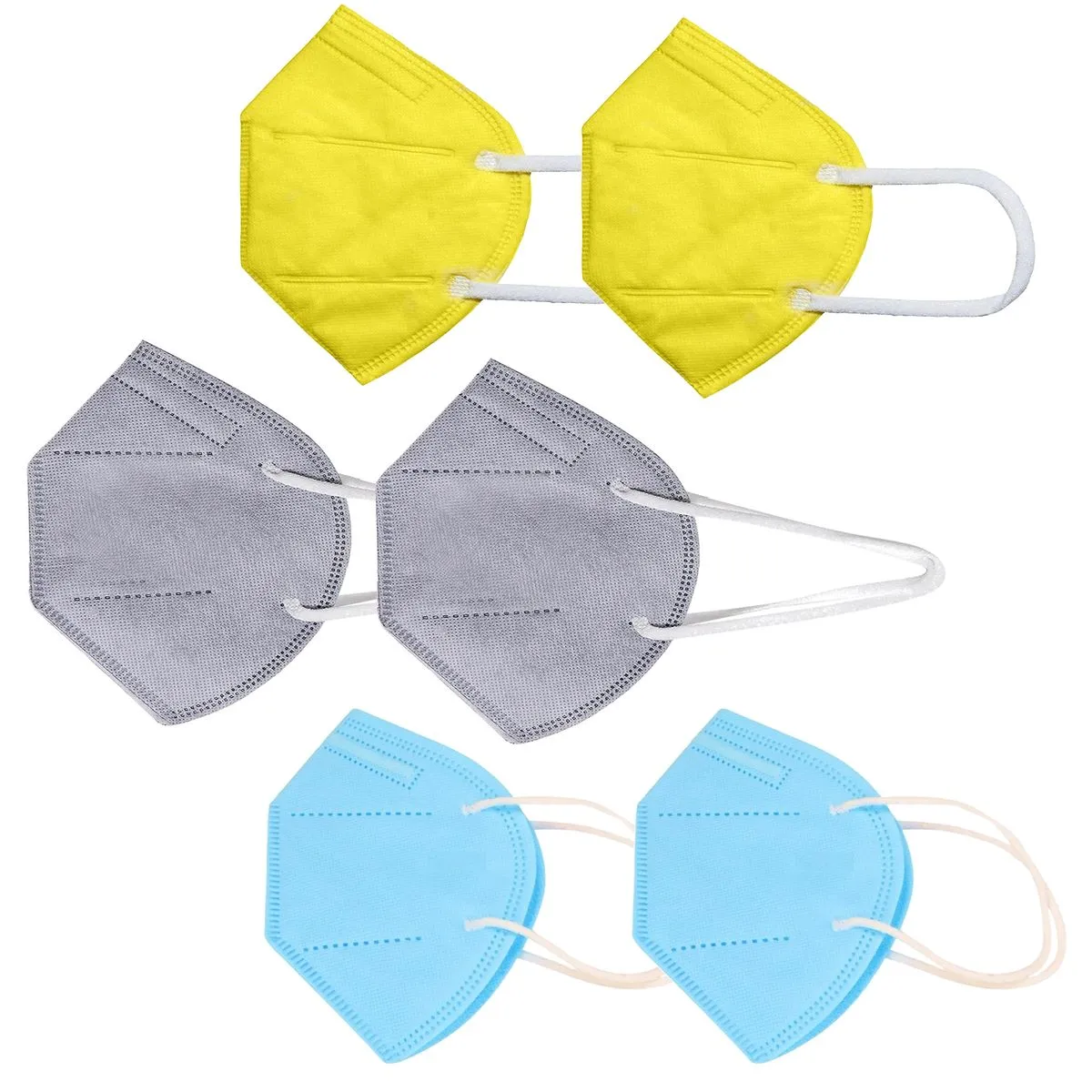 Fabula Pack of 6 Kn95/N95 Anti-Pollution Reusable 5-Layer Mask