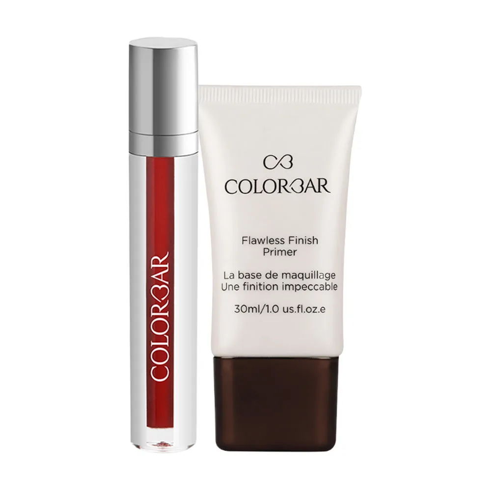 Colorbar Flawless Primer + Kiss Proof Lip Stain - Hollywood - 001 Combo