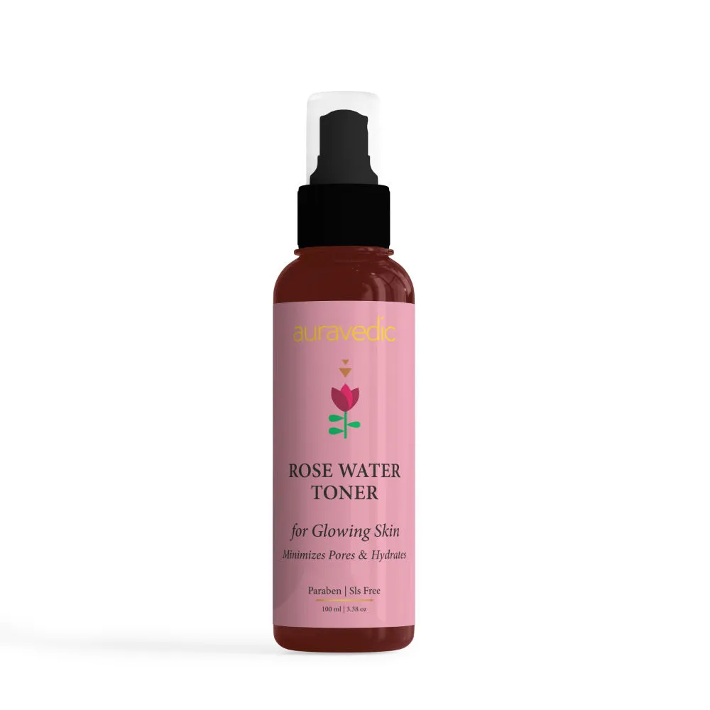 AuraVedic Rose Water Toner For Glowing Skin