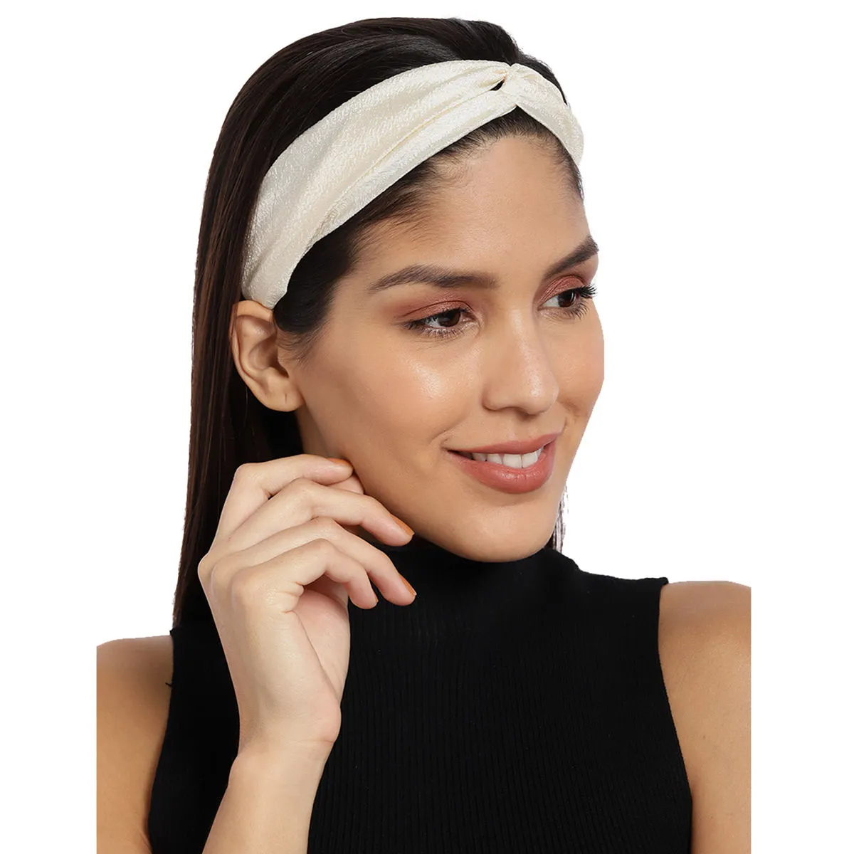 Toniq Cream-Coloured Hairband For Women