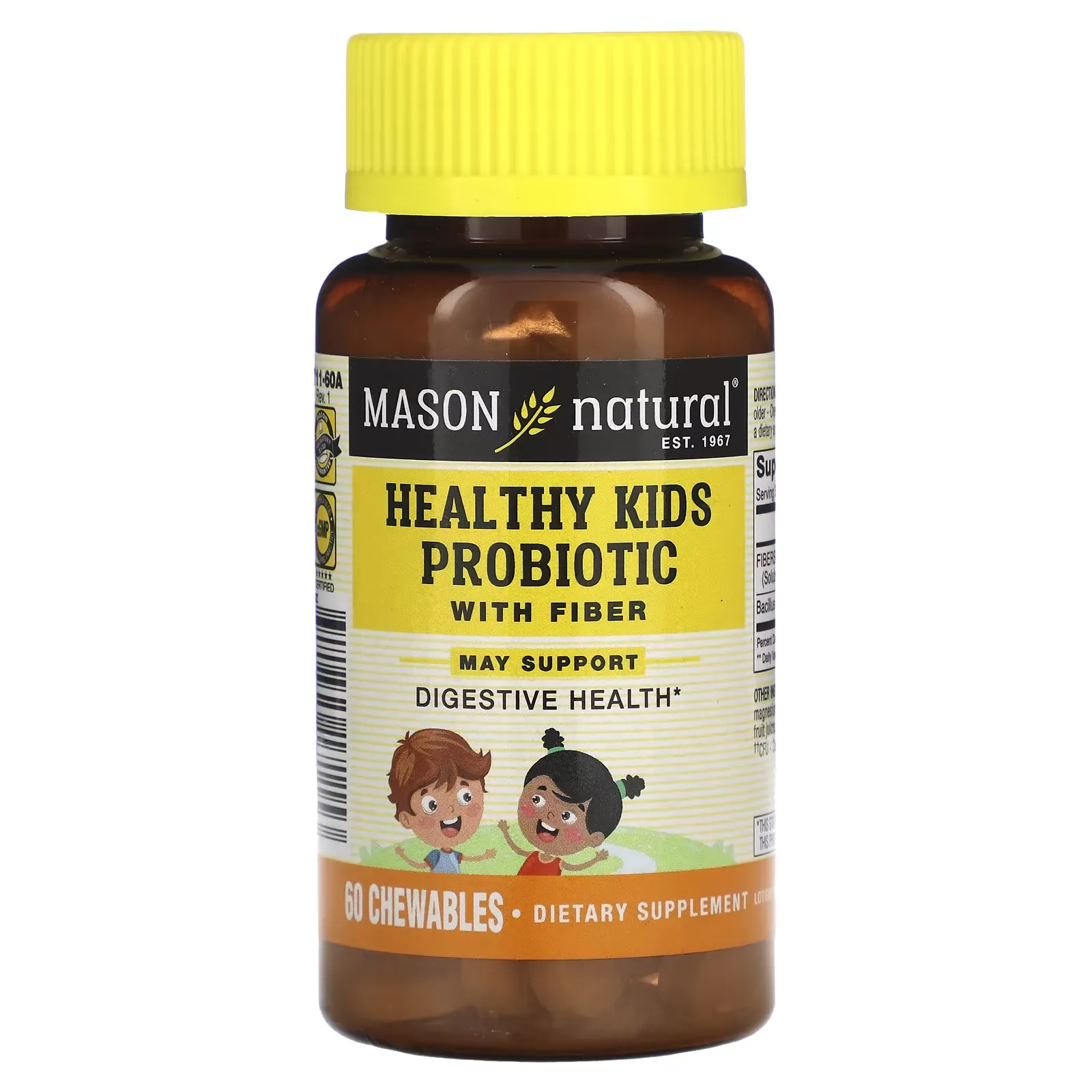 Healthy Kids Probiotic with Fiber, 60 Chewables