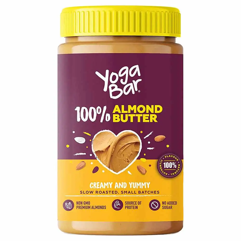 Yogabar 100% Almonds Butter,  Creamy & Yummy  0.400 kg