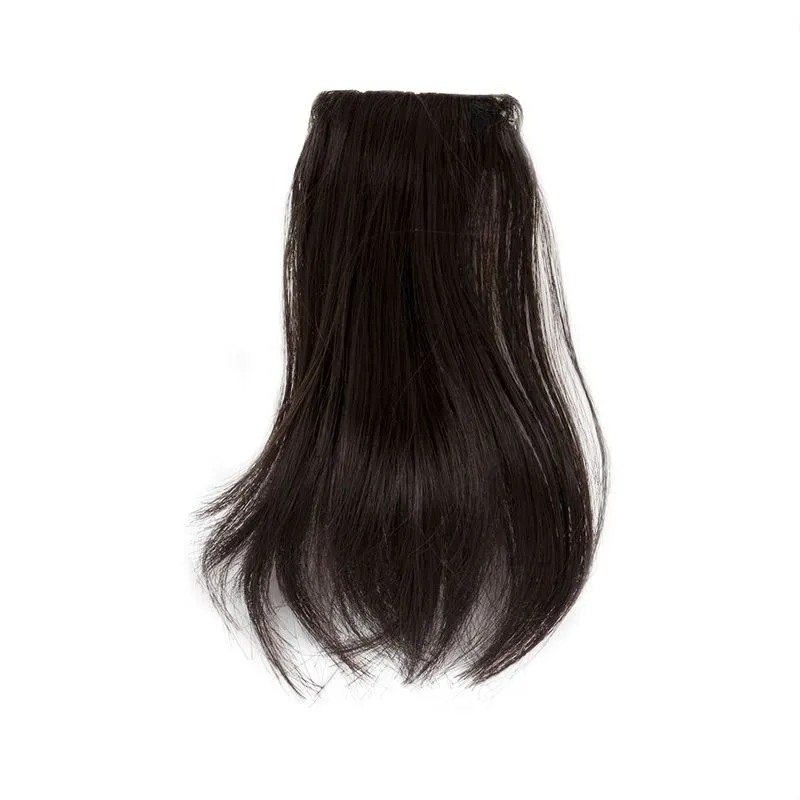 Streak Street Dark Brown Clip-In Bangs