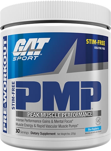 GAT PMP - Stim Free - Blue Raspberry - 30 Servings