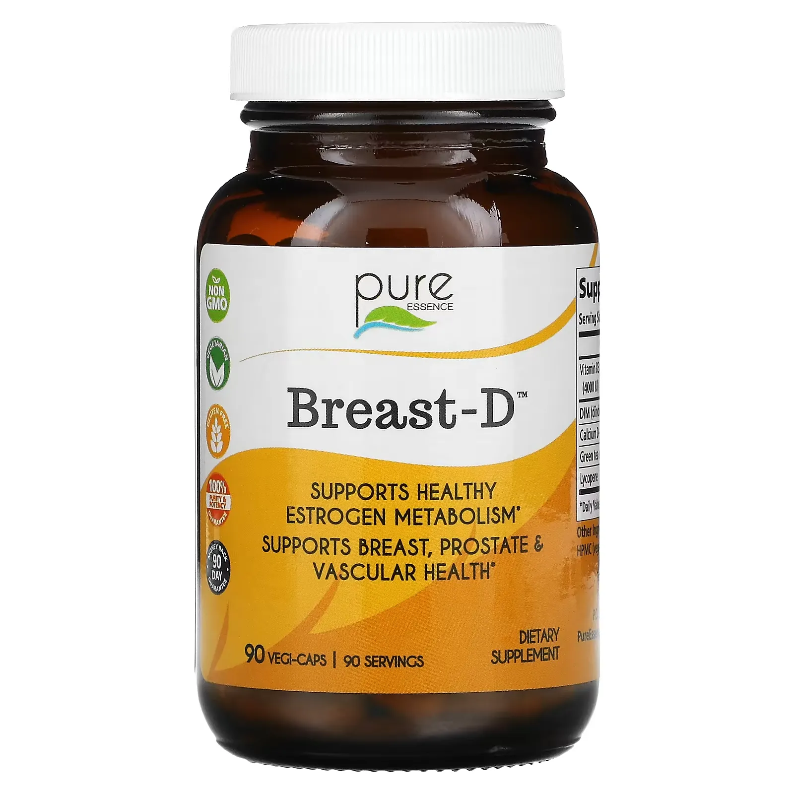 Breast-D, Supports Breast, Prostate & Vascular Health, 90 Vegetarian Capsules