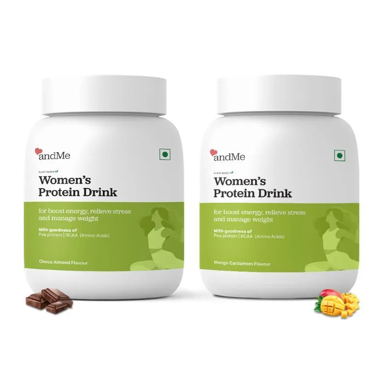 andMe Women'S Plant Protein (Choco Almond) - Helps In Weight Management - Pack Of 2