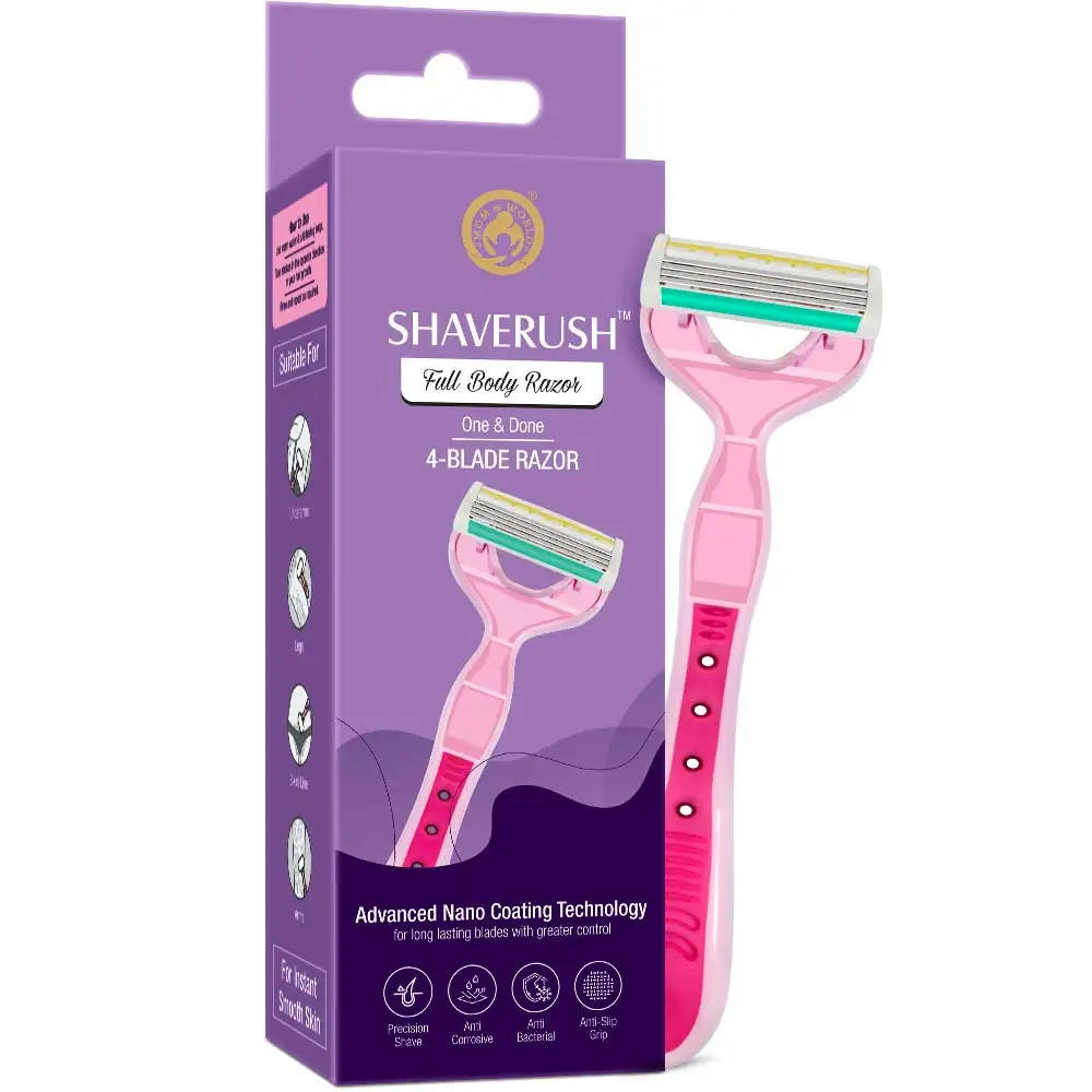 Mom & World ShaveRush 4 Blade Full Body Razor,  1 Piece(s)/Pack  Advance Nano Coating