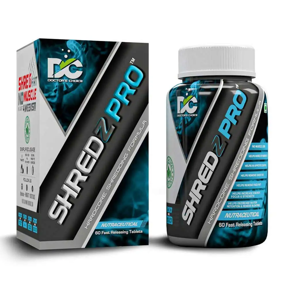 DOCTOR'S CHOICE Shredz Pro Hardcore Fat Burner Formula,  60 tablet(s)  Unflavoured