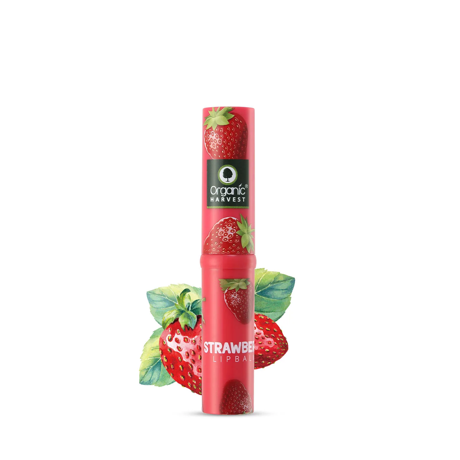 Organic Harvest Strawberry Flavour Lip Balm Enriched With Vitamin E & Benefits Of Mango Butter