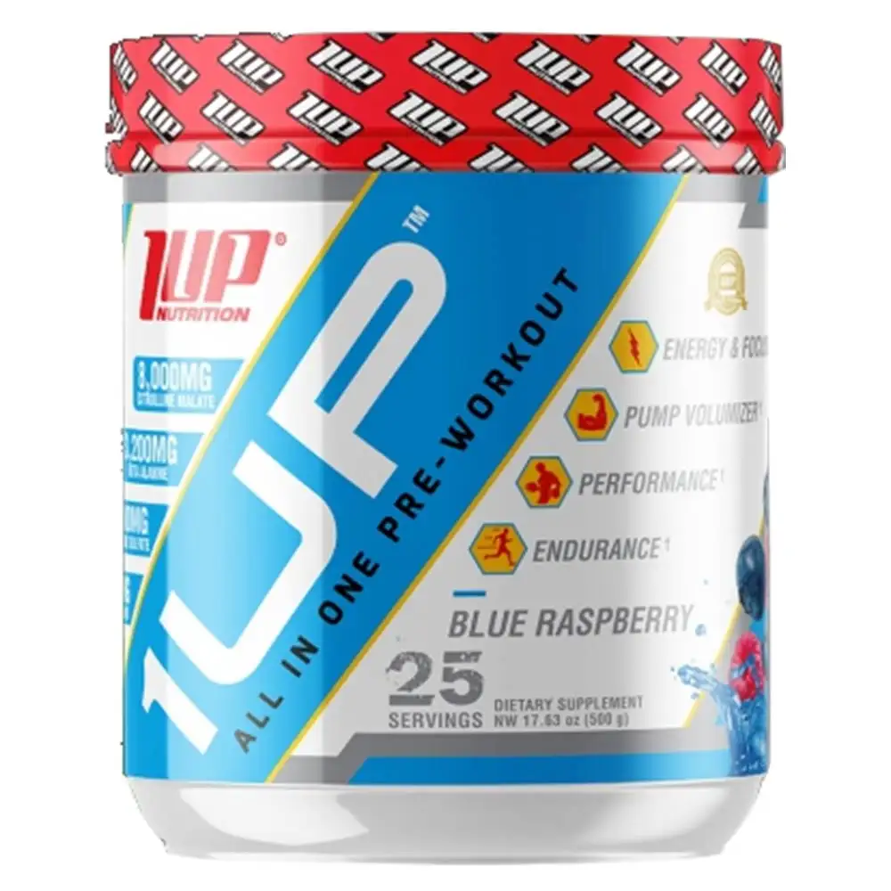 1UP Nutrition All In One Pre Workout,  1.1 lb  Blue Raspberry