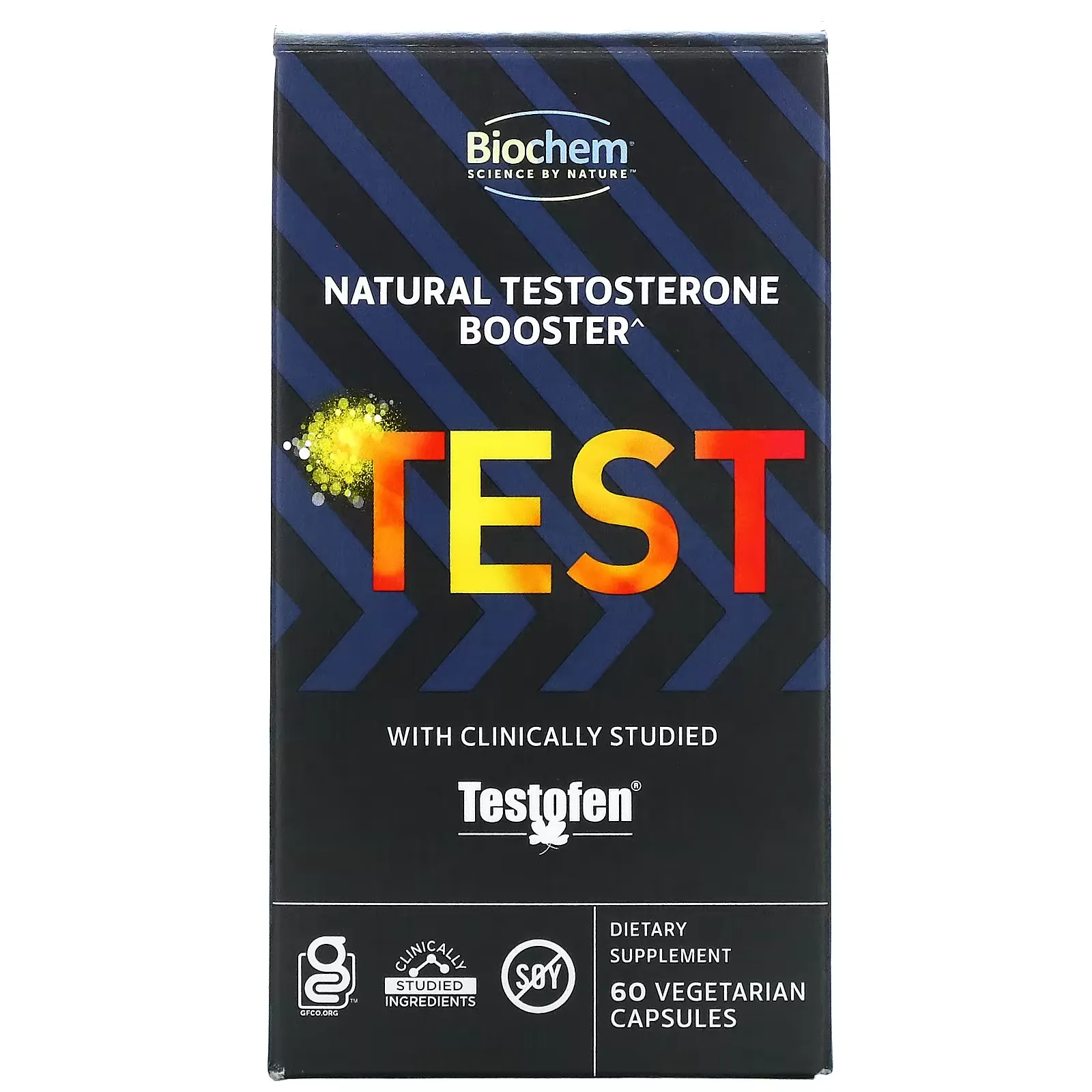 TEST, Natural Testosterone Booster, 60 Vegetarian Capsules