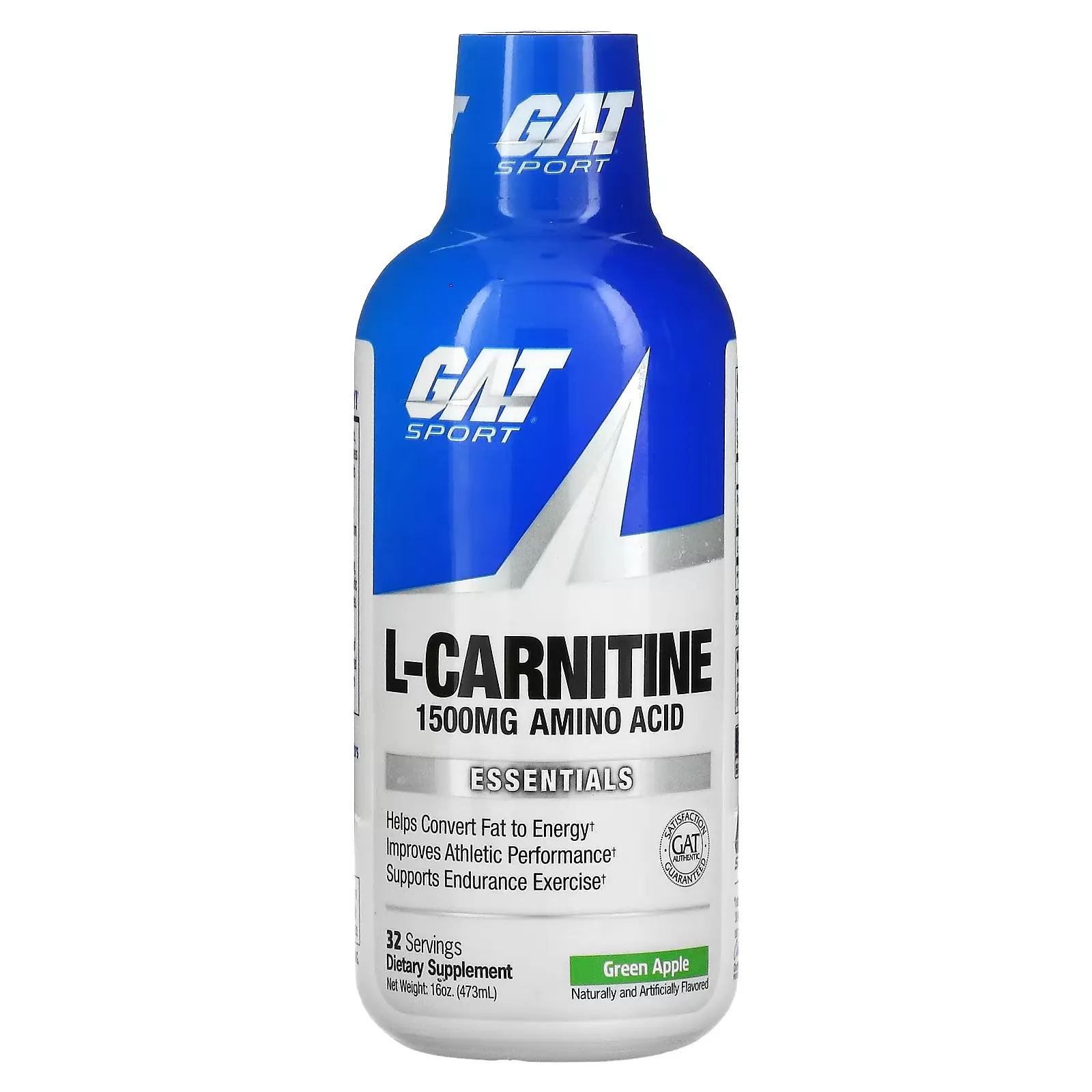 L-Carnitine, Amino Acid, Green Apple, 1,500 mg, 16 oz (473 ml)