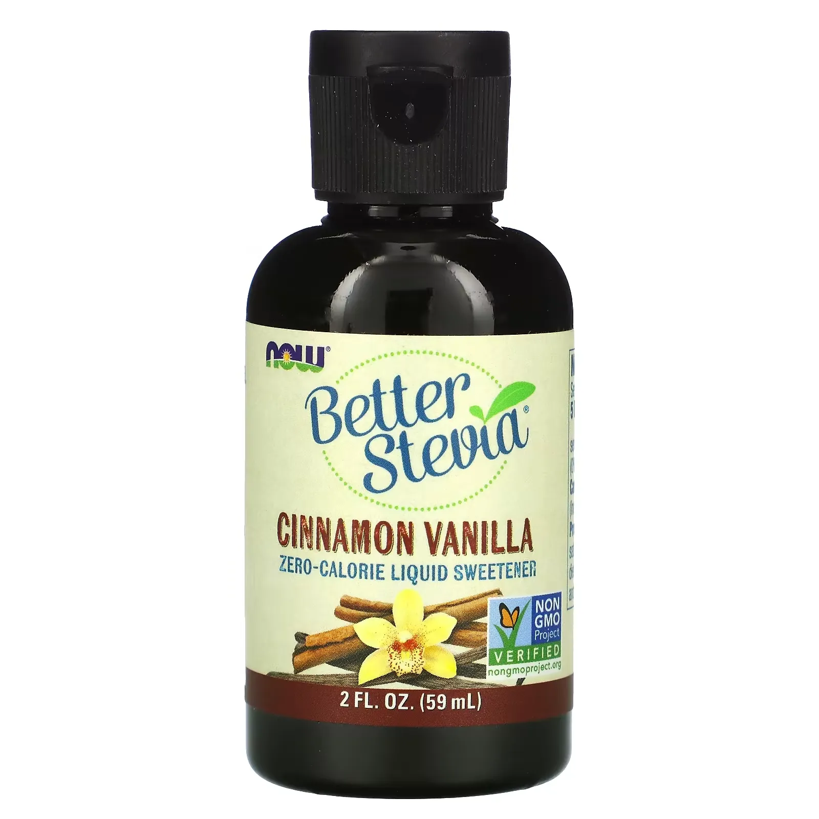 Better Stevia, Zero-Calorie Liquid Sweetener, Cinnamon Vanilla, 2 fl oz (60 ml)