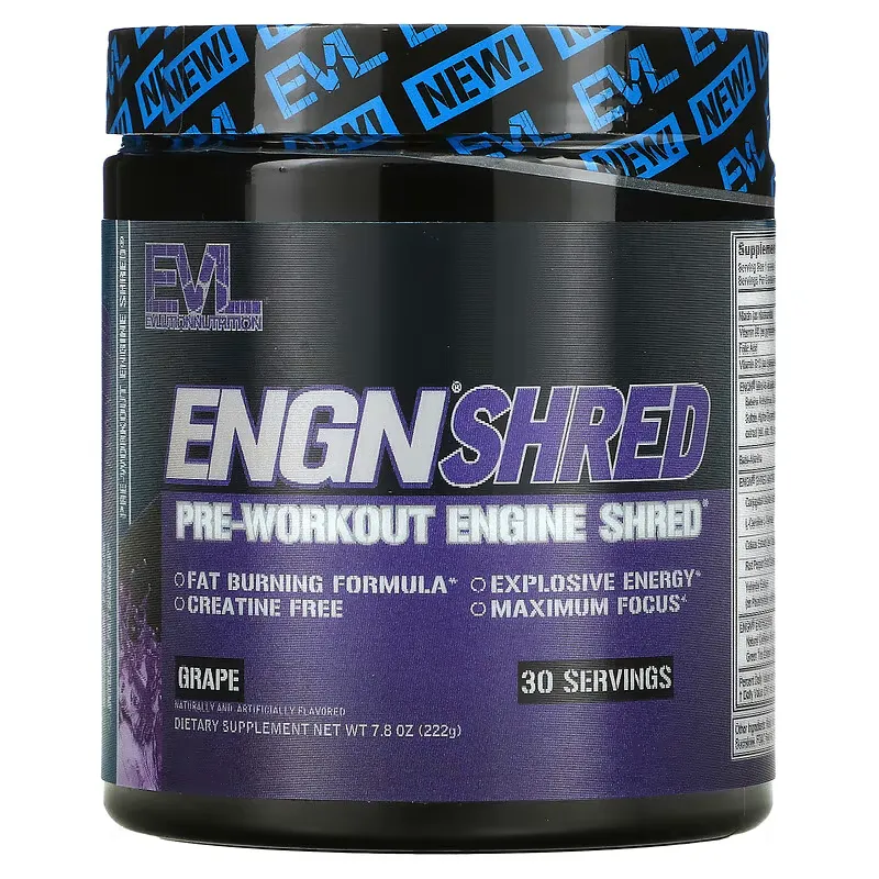 ENGN Shred, Pre-Workout Engine Shred, Grape, 7.8 oz (222 g)