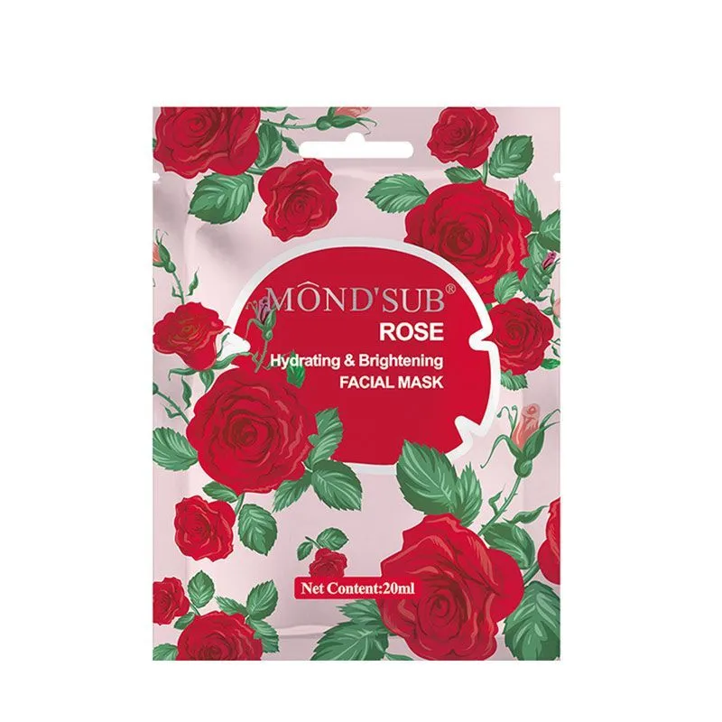 Mond'Sub Rose Hydrating & Brightening Face Sheet Mask - Pack of 12