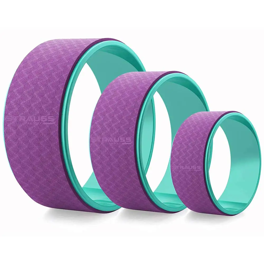 Strauss Yoga Wheel,  Purple (Set of 3)  13 cm