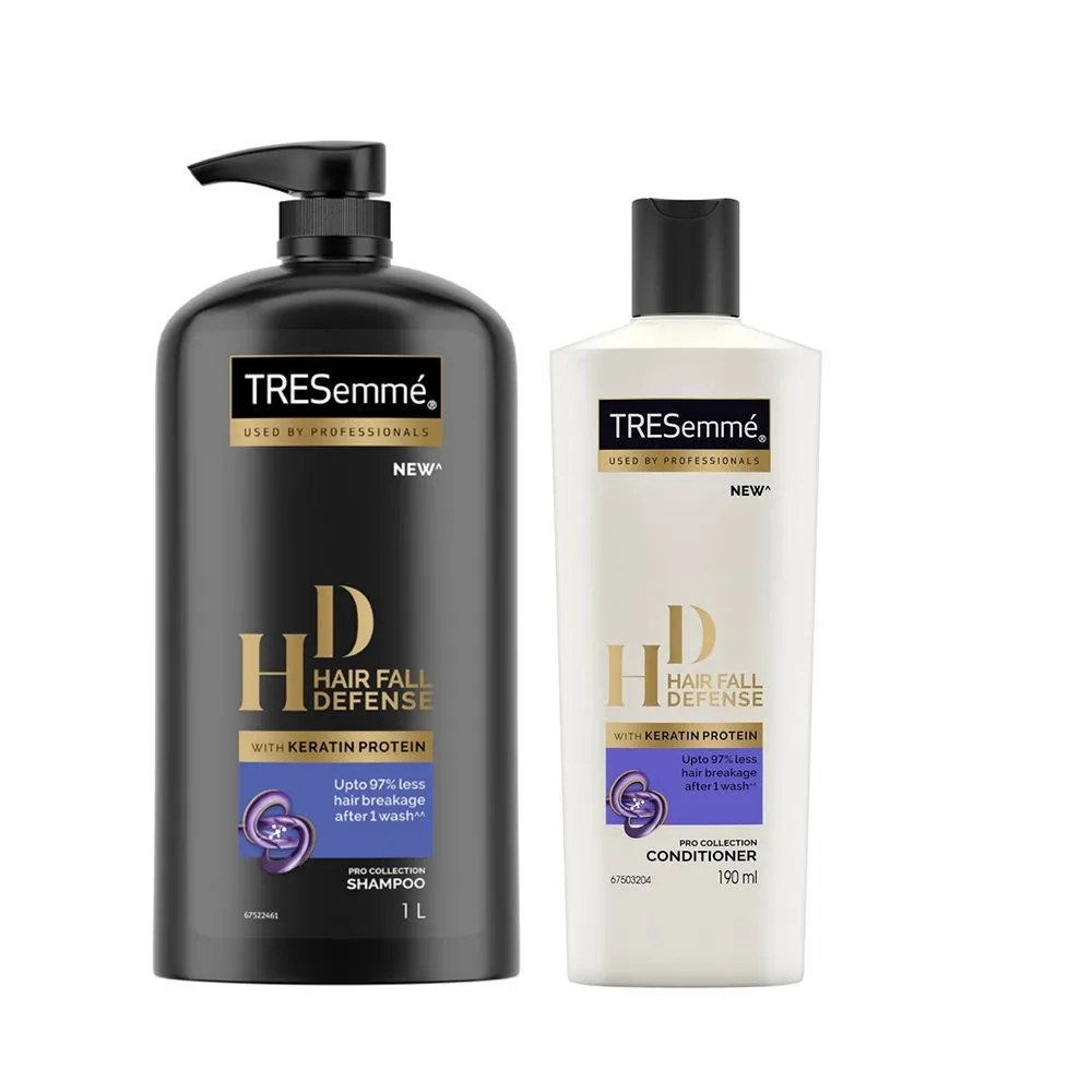 Tresemme Hair Fall Defense Combo (Buy 1Ltr Shampoo and Get 190ml Conditioner Free)