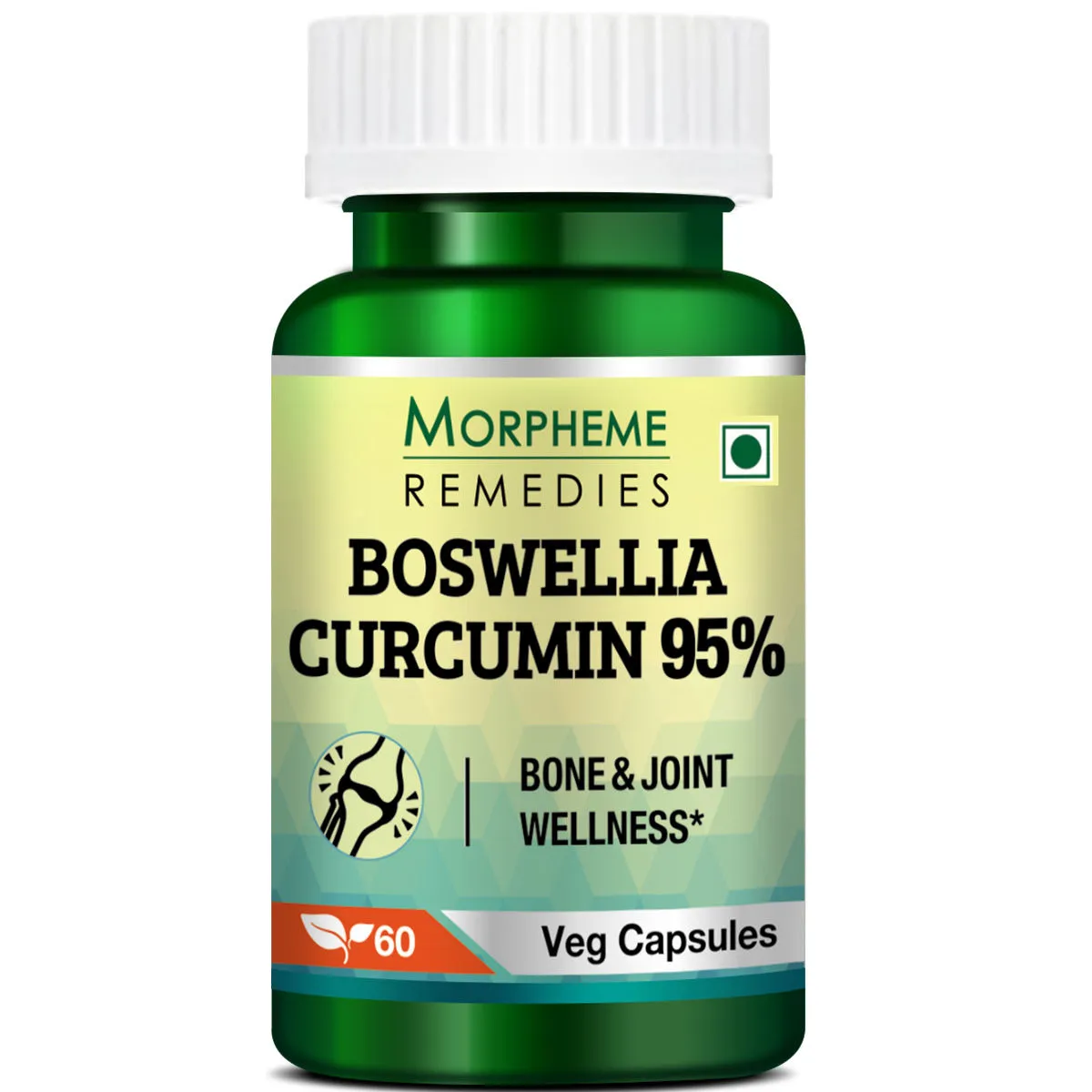 Morpheme Remedies Boswellia Curcumin 95% For Bone & Joint Wellness (60 Veg Capsules)