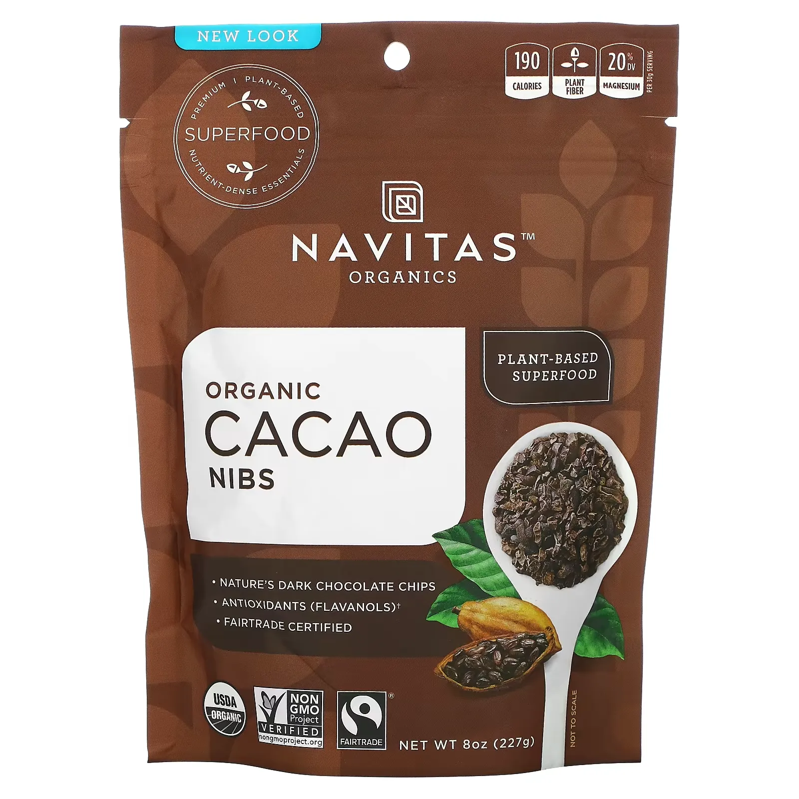 Organic Cacao Nibs, 8 oz (227 g)