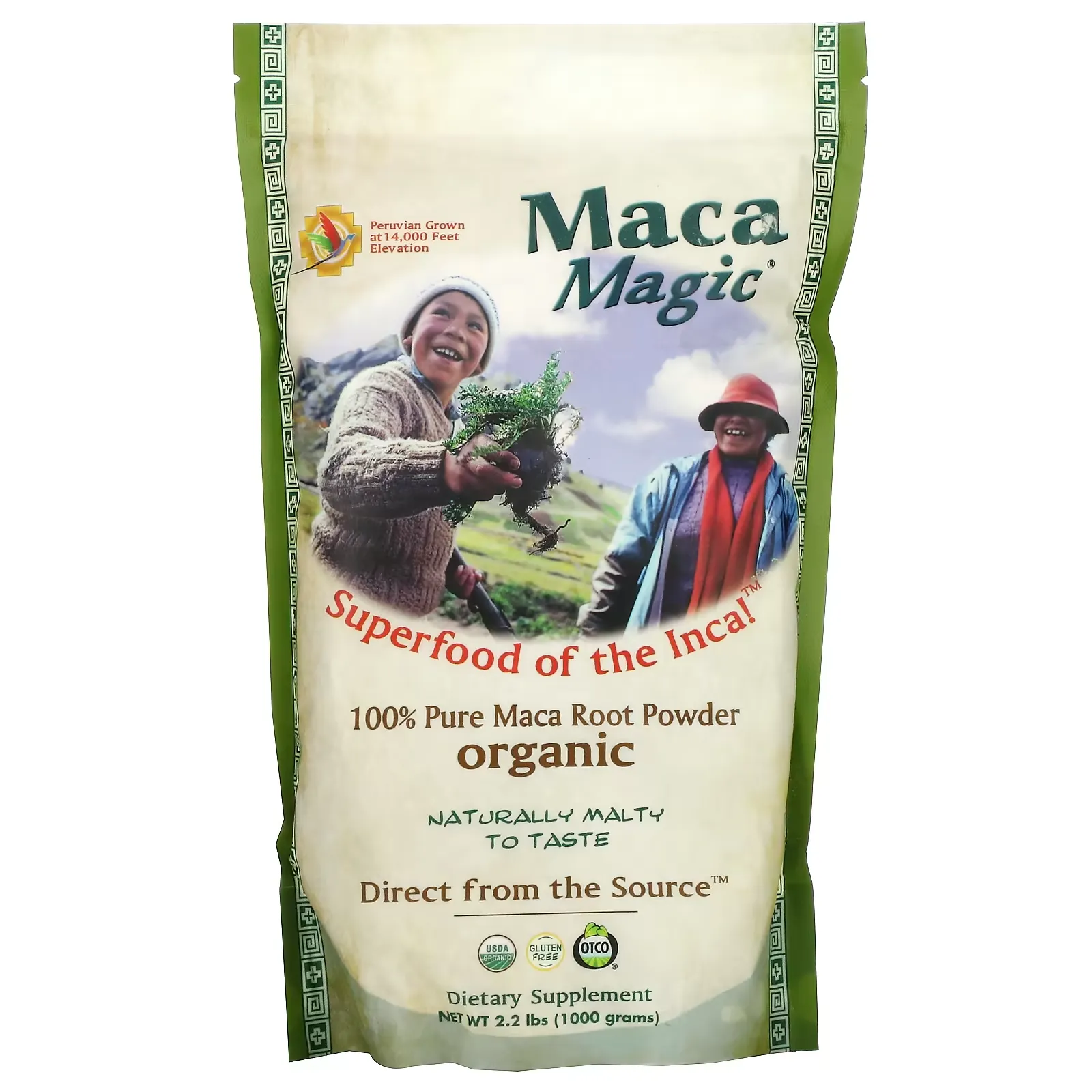 Organic 100% Pure Maca Root Powder, 2.2 lbs (1,000 g)