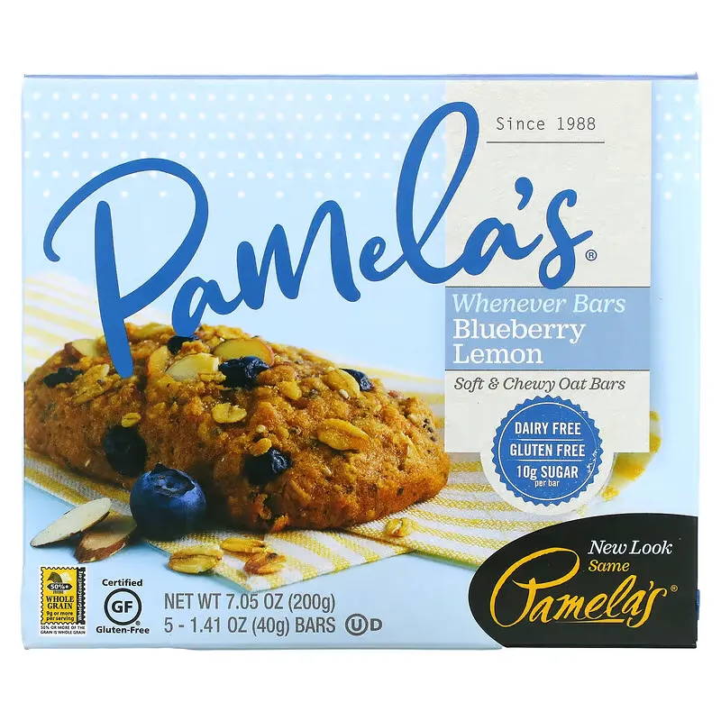 Whenever Oat Bars, Blueberry Lemon, 5 Bars, 1.41 oz (40 g) Each