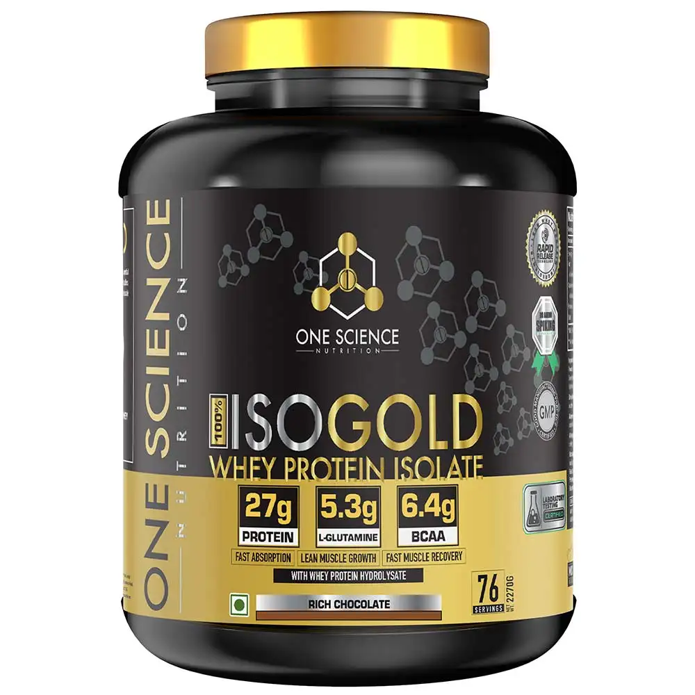 One Science 100% Iso Gold Whey Protein Isolate,  5 lb  Rich Chocolate