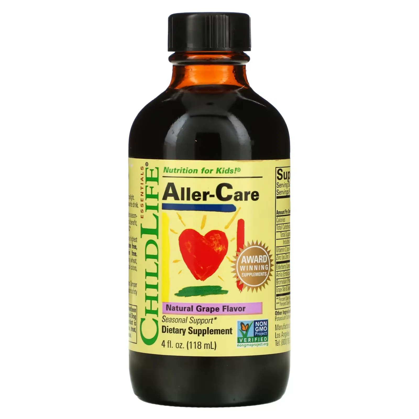 Essentials, Aller-Care, Natural Grape, 4 fl oz (118 ml)