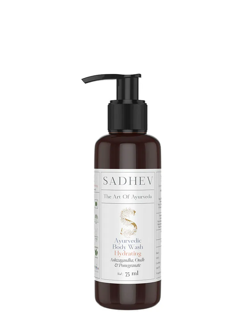 SADHEV Ayurvedic Ashwagandha, Oudh & Pomegranate Hydrating Body Wash