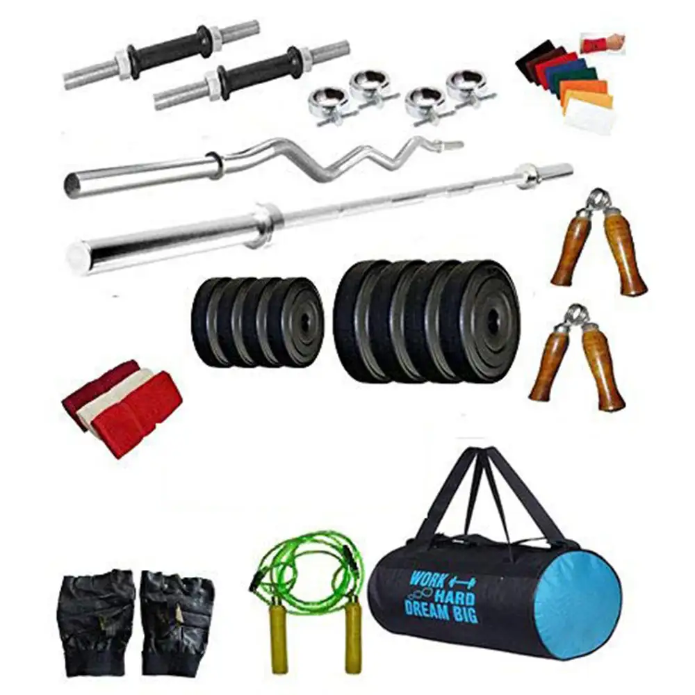 Body Maxx Home Gym with 4 Rods (1X5ft, 1X3ft) with Bag and Accessories 50 KG