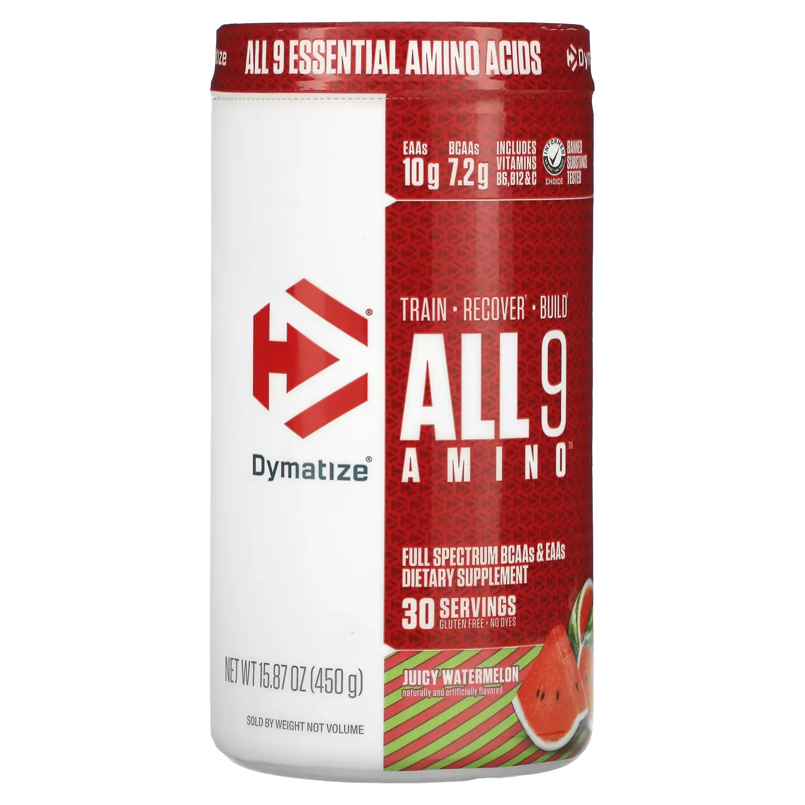 ALL9AMINO, Juicy Watermelon, 15.87 oz (450 g)