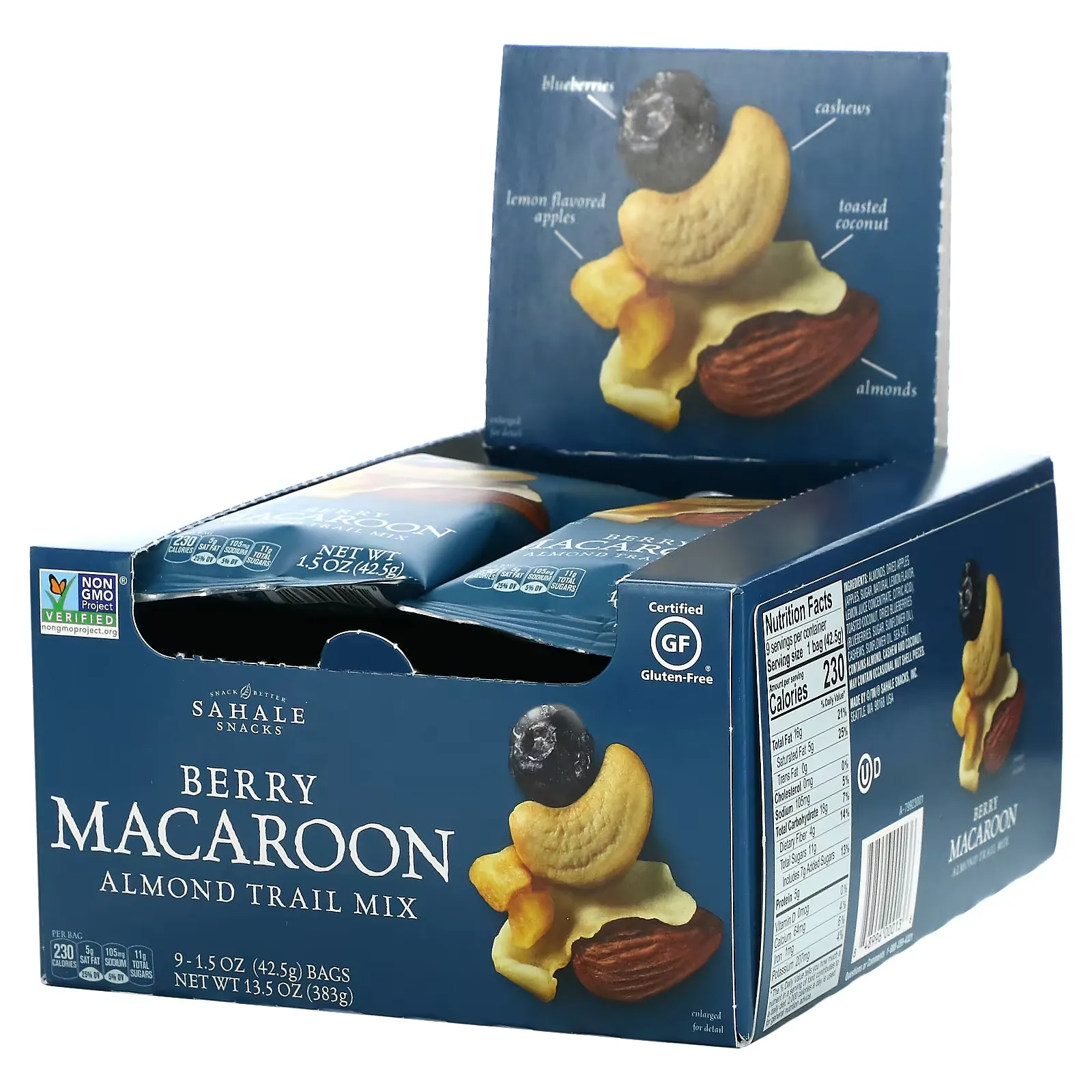 Berry Macaroon Almond Trail Mix, 9 Packs, 1.5 oz (42.5 g) Each