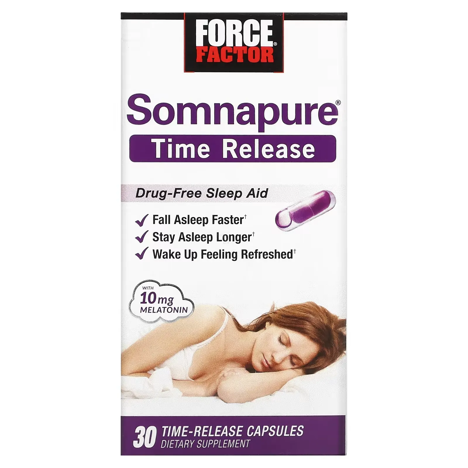 Somnapure Time Release Melatonin, 10 mg, 30 Time-Release Capsules