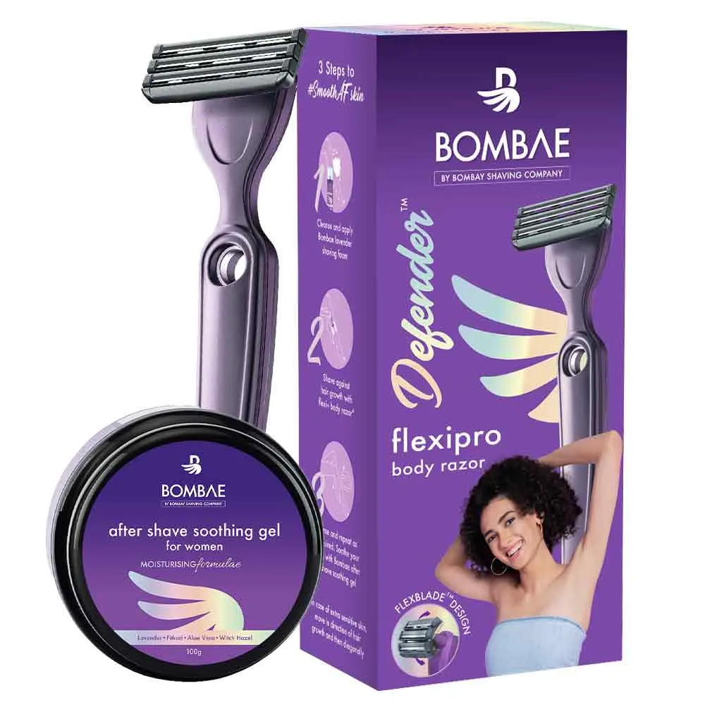 Bombae Defender For Her Razor & After Shave Soothing Gel Combo