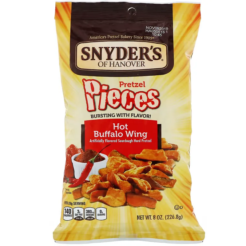 Pretzel Pieces, Hot Buffalo Wing, 8 oz (226.8 g)