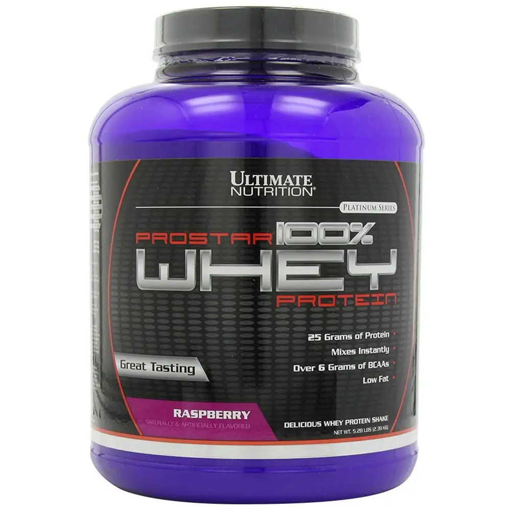 Ultimate Nutrition Prostar 100% Whey Protein,  5.28 lb  Raspberry