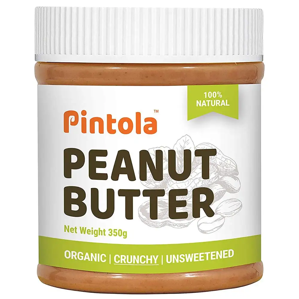 Pintola Organic Peanut Butter,  0.350 kg  Crunchy