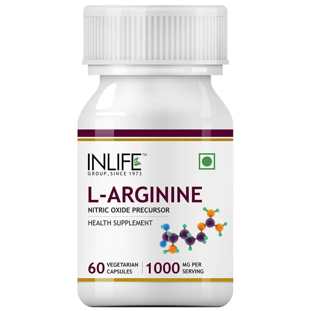 INLIFE L-Arginine 1000 mg,  60 veggie capsule(s)