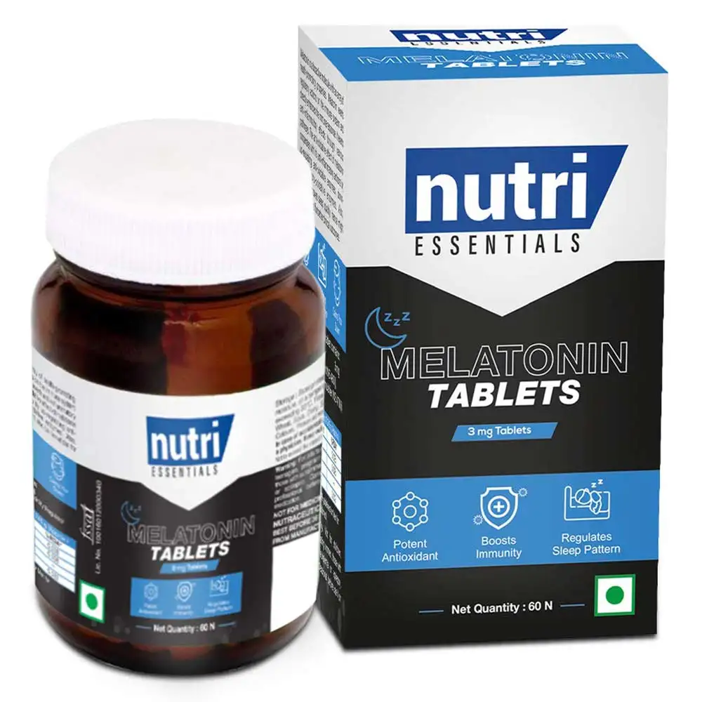 Nutri Essentials Melatonin 3mg,  60 tablet(s)  Unflavoured