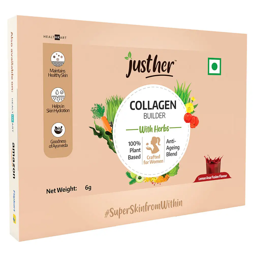 JustHer Collagen Builder with Herbs,  6 g  Lemon Anar Fusion