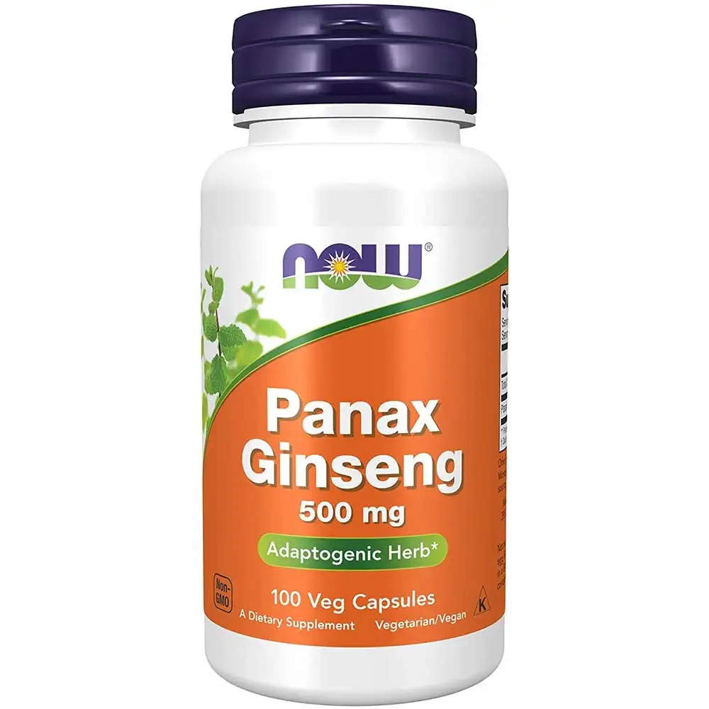 Now Panax Ginseng 500mg,  100 veggie capsule(s)