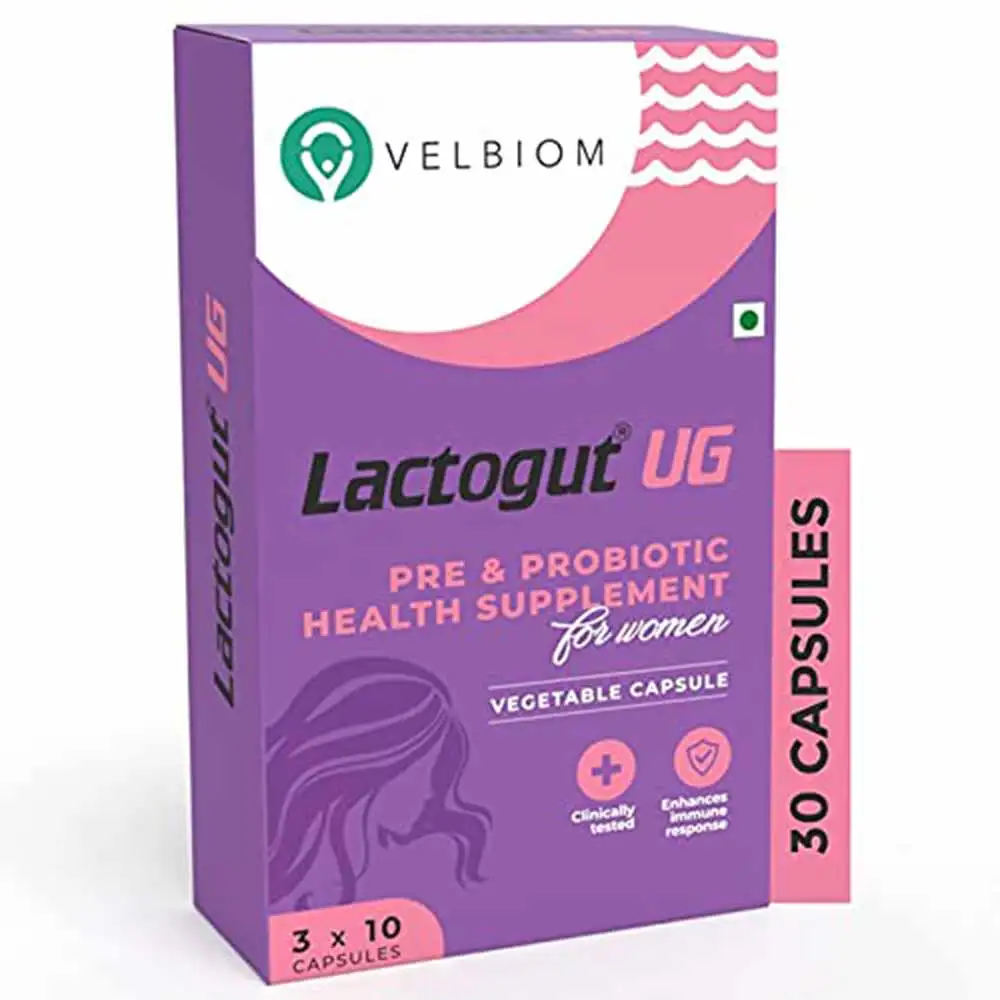 Velbiom Lactogut UG Probiotics for UTIs,  30 capsules  Unflavoured