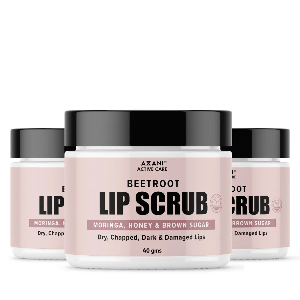 Azani Active Care Beetroot Lip Scrub - Pack of 3