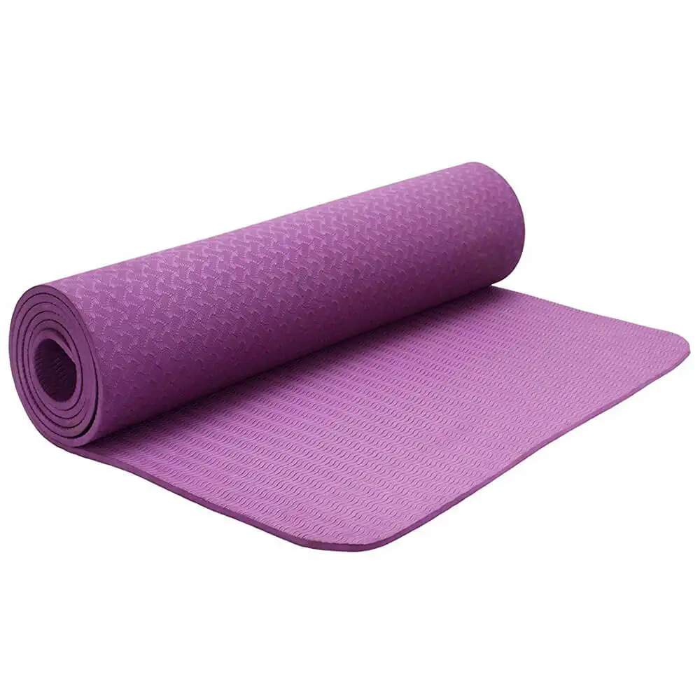 Strauss Premium TPE Eco Friendly Gym Exercise Yoga Mat,  Purple  6 mm