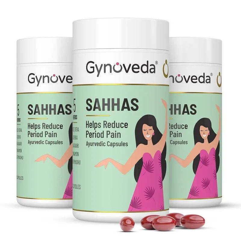 Gynoveda Sahhas Period Pain Relief Capsules - Pack Of 3