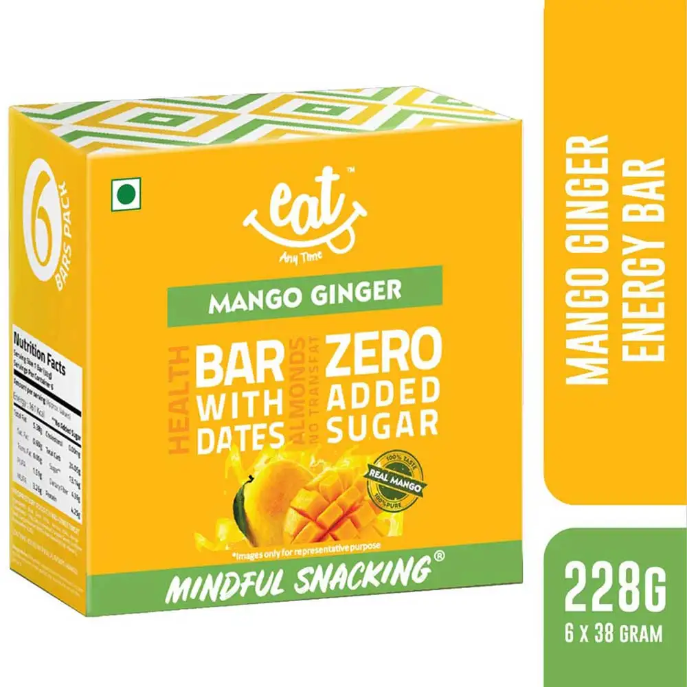 Eat Anytime Healthy Energy Bar,  6 Piece(s)/Pack  Mango Ginger