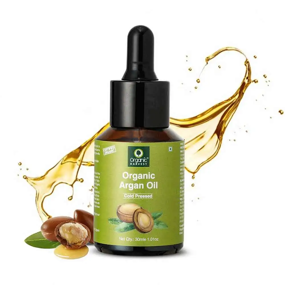 Organic Harvest Cold Pressed Pure Argan Oil,  30 ml  for All Skin & Hair Types