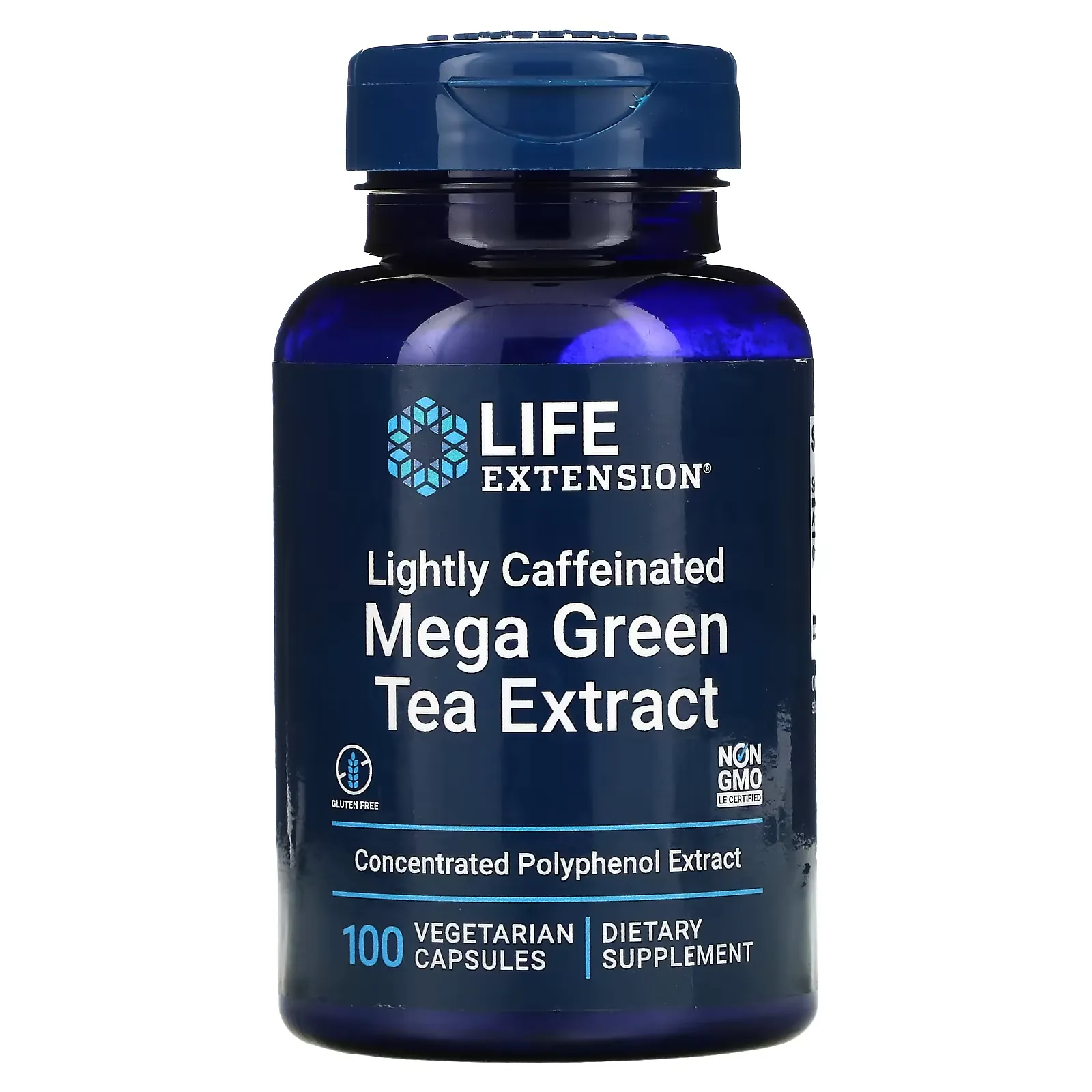 Mega Green Tea Extract, Lightly Caffeinated, 100 Vegetarian Capsules