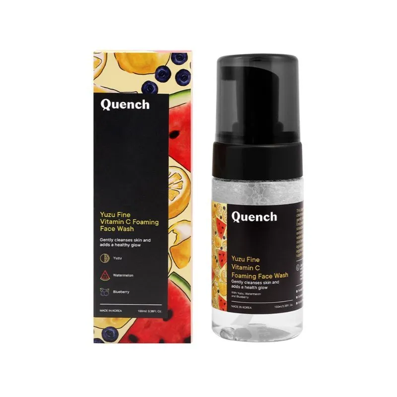 Quench Yuzu Fine Vit C Foaming Face Wash, Grapefruit Skin Brightening, Radiant Glow