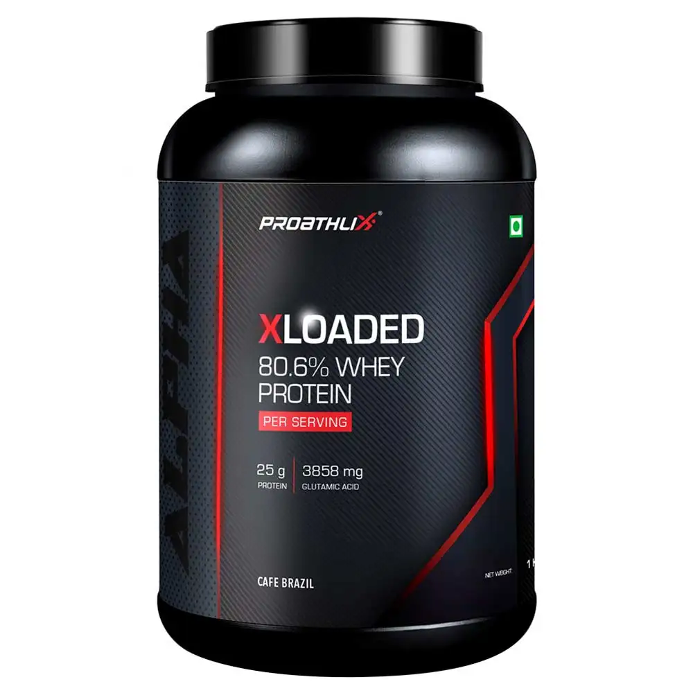 Proathlix Xloaded Whey Protein,  2.2 lb  Cafe Brazil